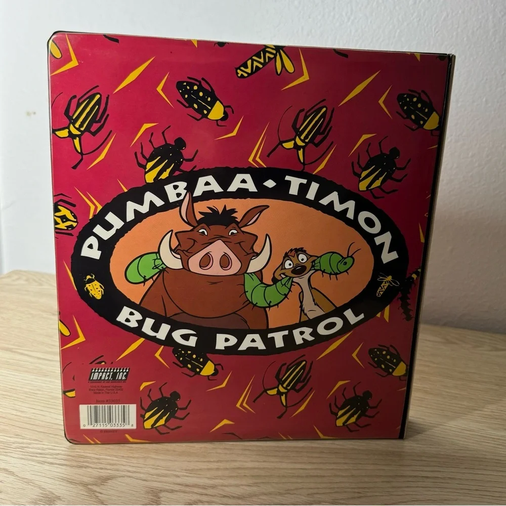 Disney The‎ Lion King Impact Inc. Timon and Pumba Bug Patrol 3 Ring Binder 90’s